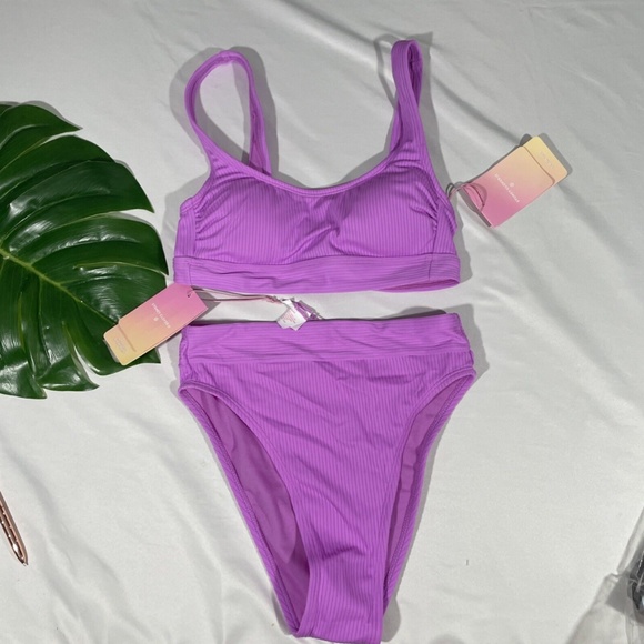 NWT Stoney Clover Lane x Target [ XS ] Bikini Top High Waist Ribbed‎ Bottom - Picture 11 of 14